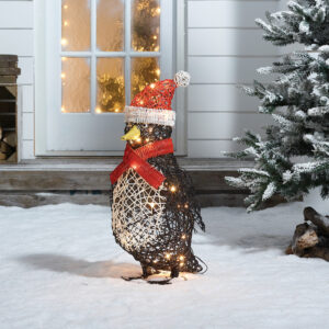 60cm Rattan Christmas Penguin Figure