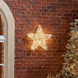 Acrylic LED Wall Mounted Star Decoration - Cool White