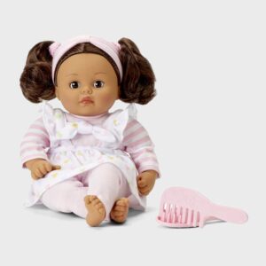 My Little Girl Polka Dot Pinafore Doll, 14"